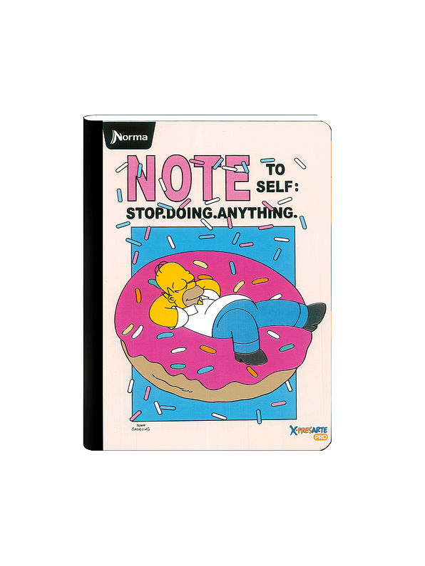 Cuaderno Cosido Norma X-Presarte Simpsons 50 Hojas Cuadros 1