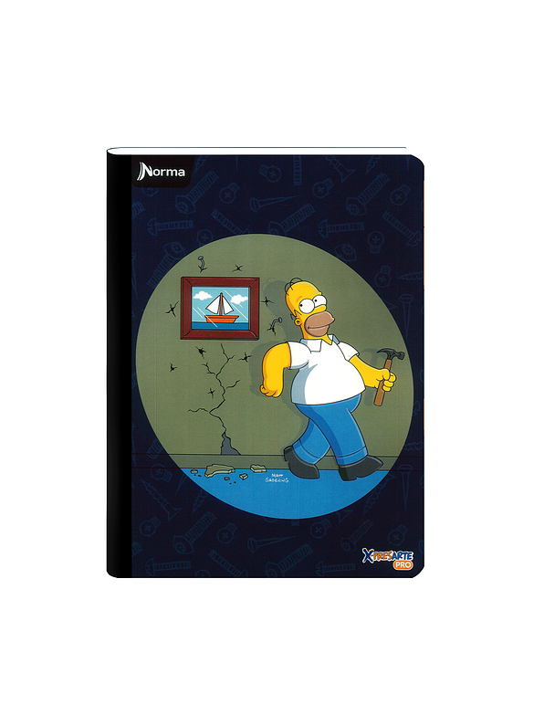 Cuaderno Cosido Norma X-Presarte Simpsons 50 Hojas Cuadros 2