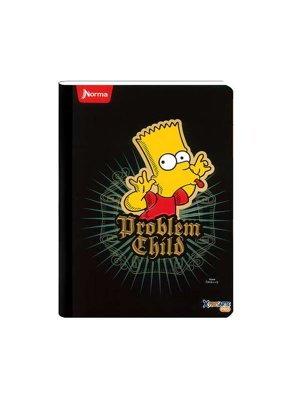 Cuaderno Cosido Norma X-Presarte Simpsons 50 Hojas Cuadros 4