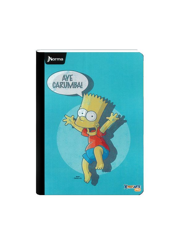 Cuaderno Cosido Norma X-Presarte Simpsons 50 Hojas Cuadros 7