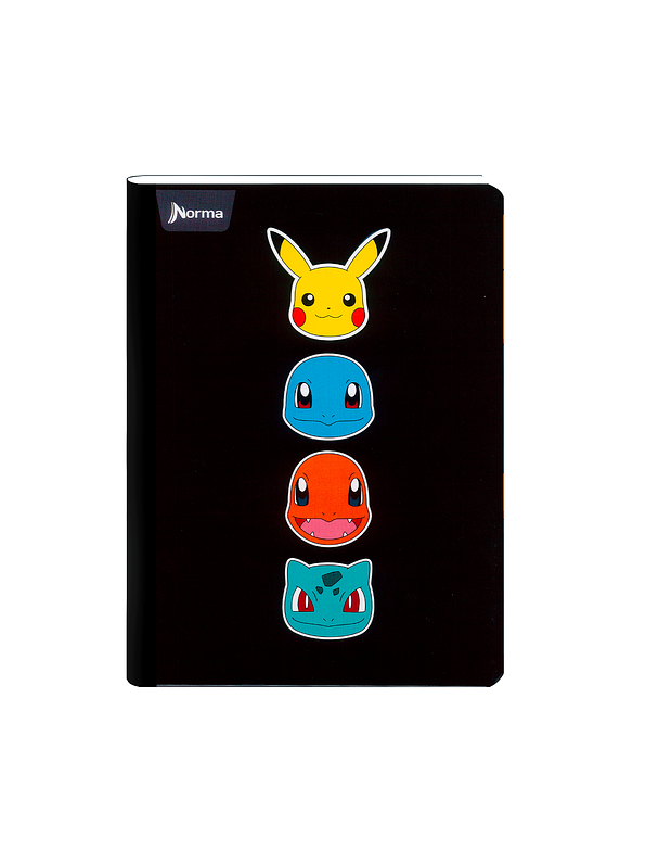 Cuaderno Cosido Norma Pokémon 50 Hojas Cuadros 1
