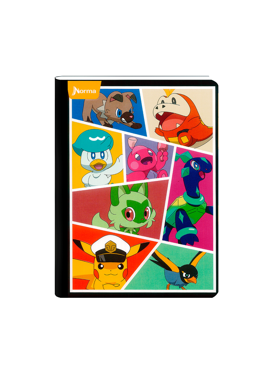 Cuaderno Cosido Norma Pokémon 50 Hojas Cuadros 4