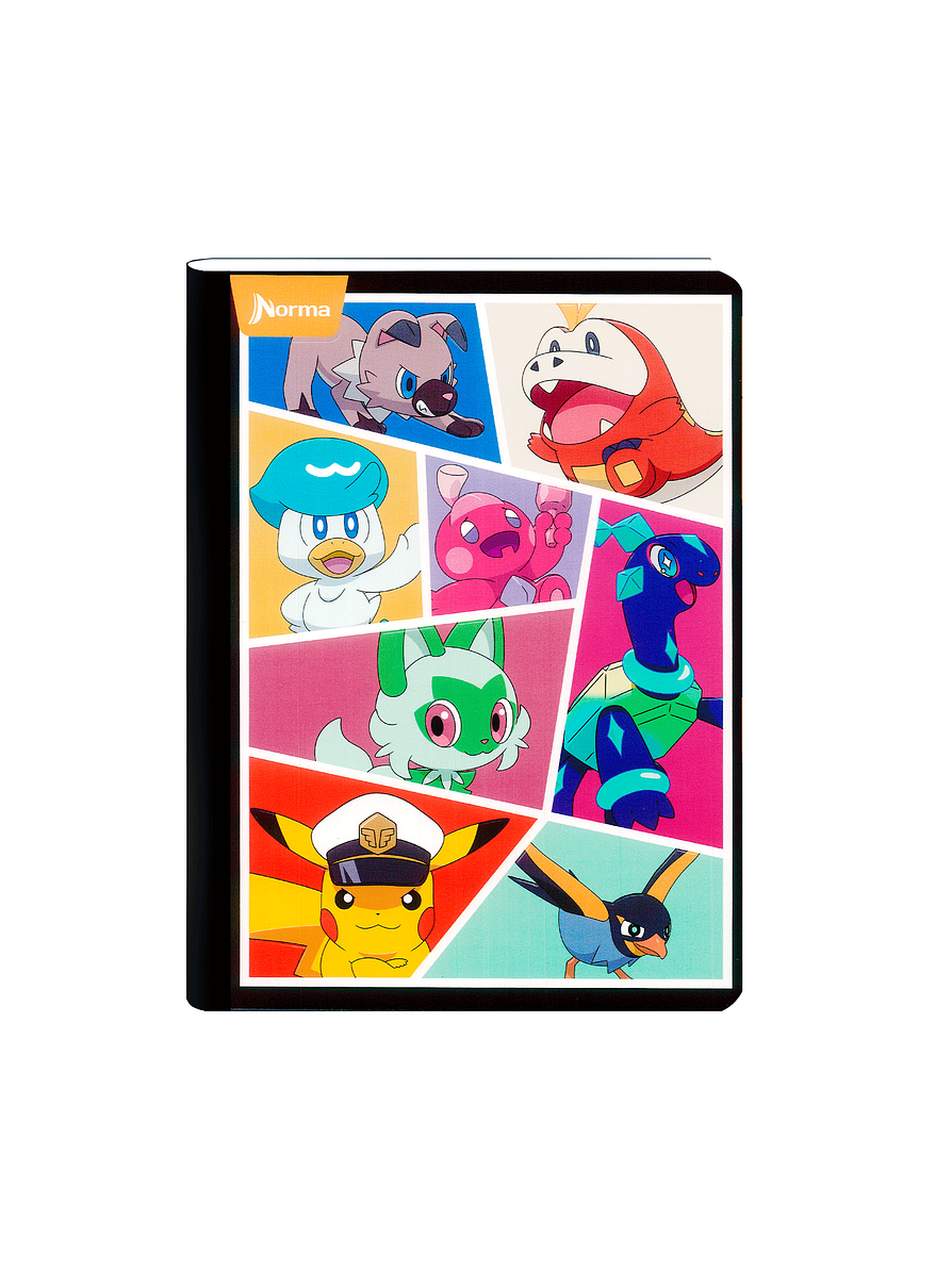 Cuaderno Cosido Norma Pokémon 100 Hojas Lineas 4