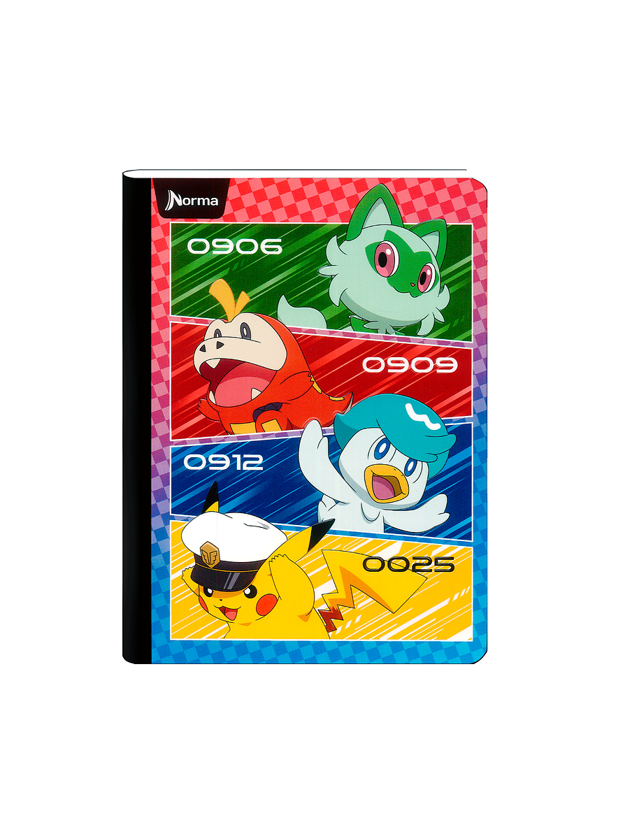 Cuaderno Cosido Norma Pokémon 100 Hojas Lineas 5