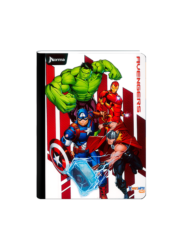 Cuaderno Cosido Norma The Avengers 100 Hojas Cuadros 5