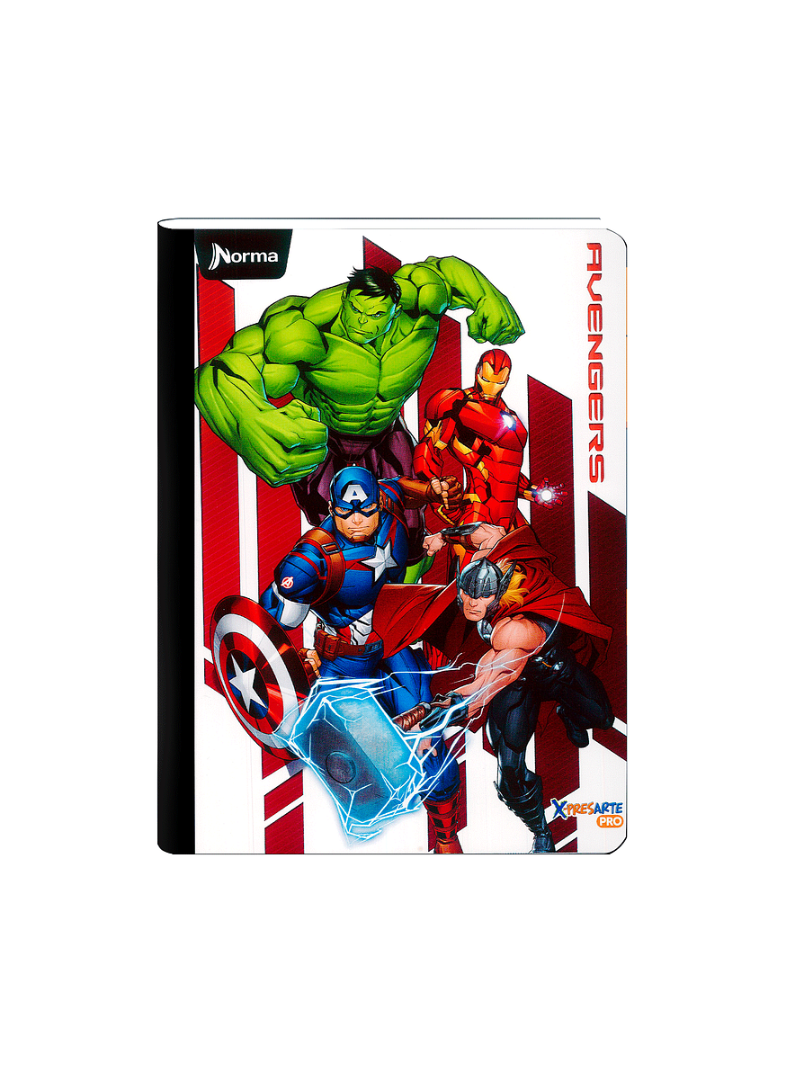 Cuaderno Cosido Norma The Avengers 100 Hojas Cuadros 5