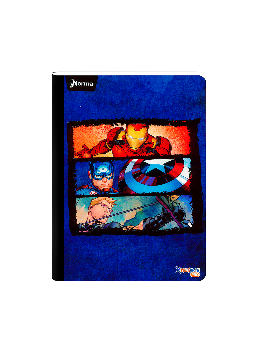Cuaderno Cosido Norma The Avengers 100 Hojas Cuadros 8