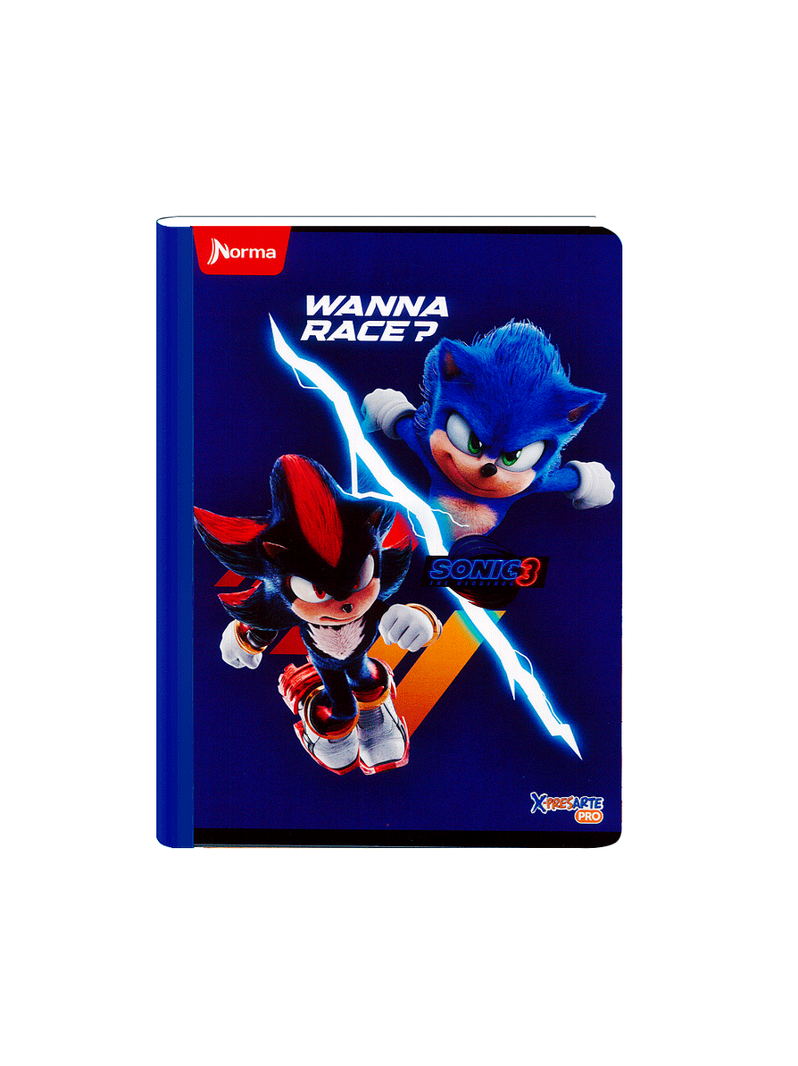 Cuaderno Cosido Sonic 100 Hojas Cuadros 4