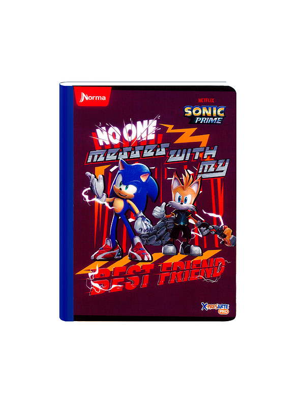 Cuaderno Cosido Sonic 100 Hojas Cuadros 6