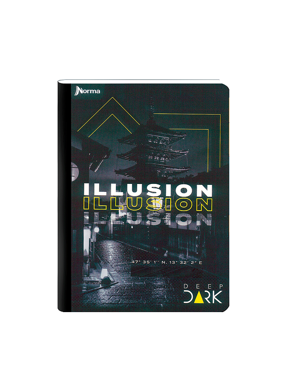 Cuaderno Cosido Deep Dark 100 Hojas Cuadros 8