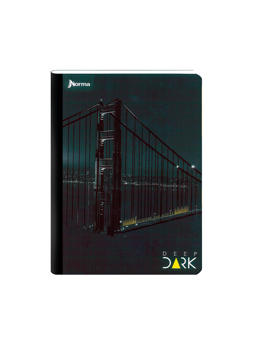 Cuaderno Cosido Deep Dark 100 Hojas Cuadros 10