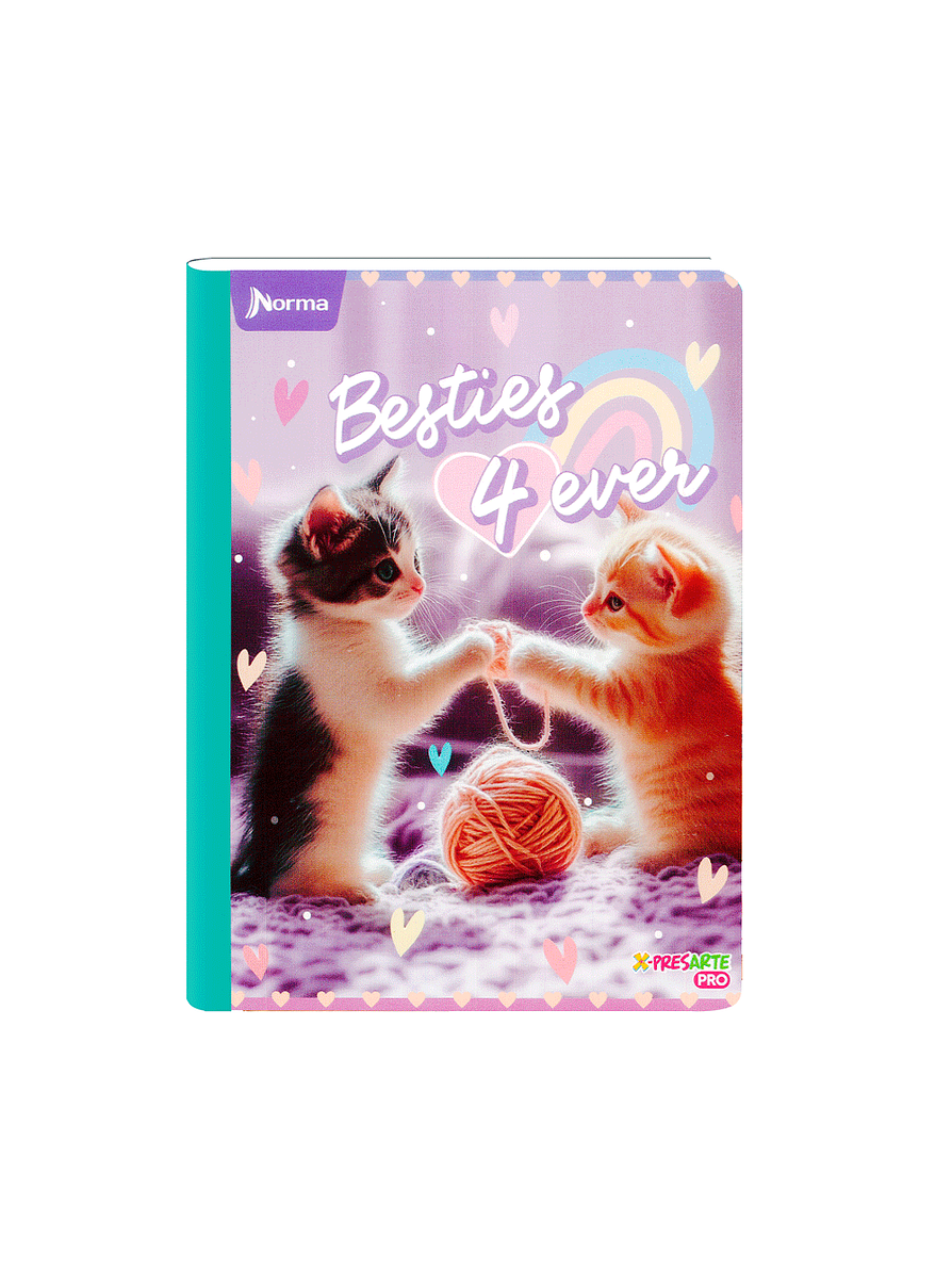 Cuaderno Cosido Norma Cats 100 Hojas Cuadros 9