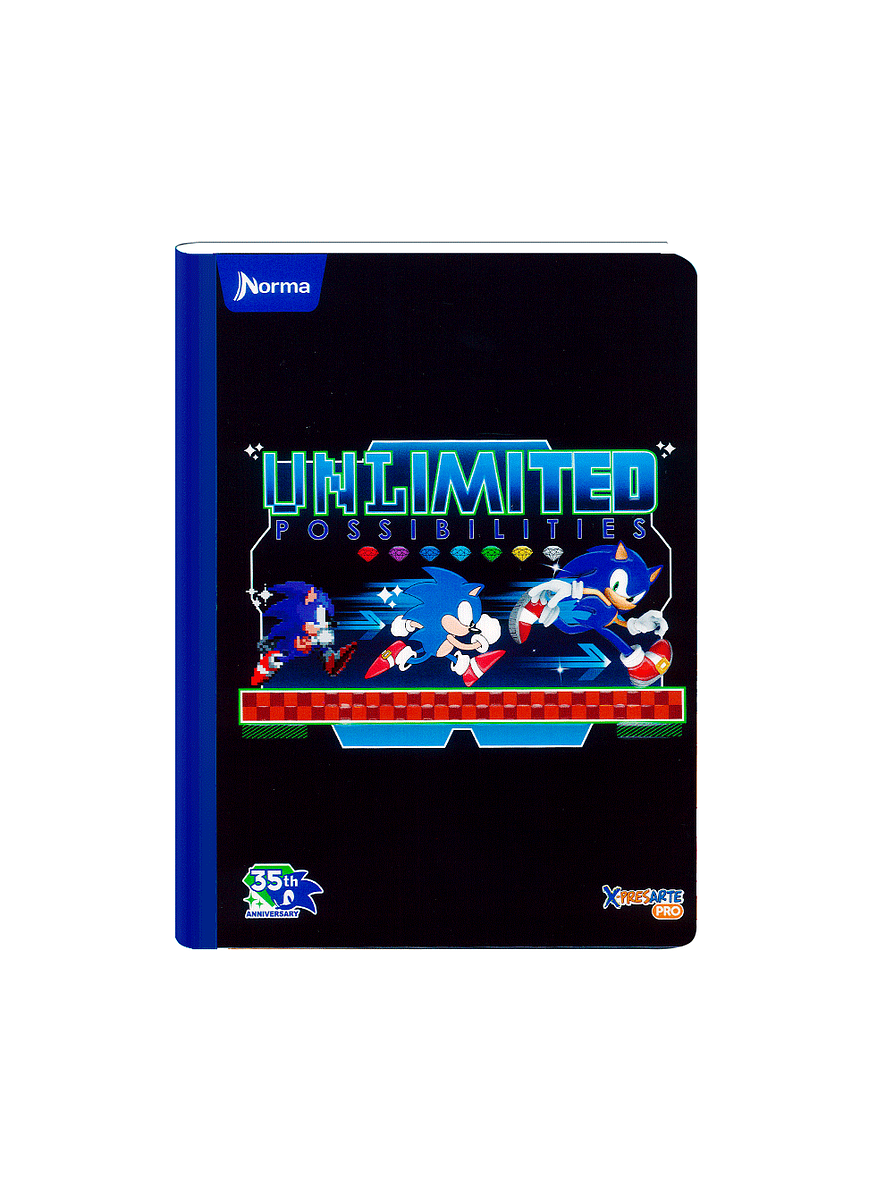 Cuaderno Cosido Norma X-Presarte Sonic 100 Hojas Lineas 2