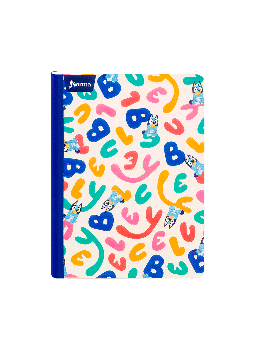 Cuaderno Cosido Bluey 50 Hojas Cuadros  3