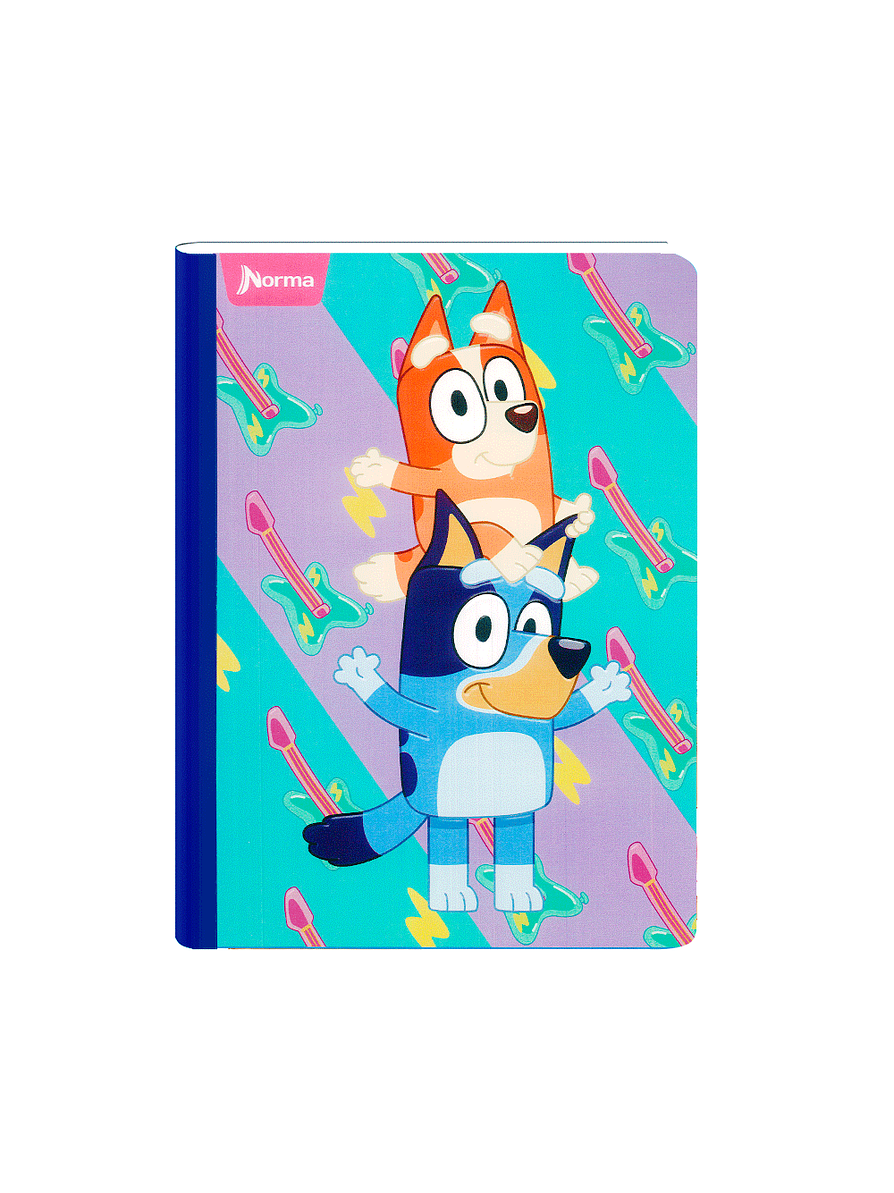 Cuaderno Cosido Bluey 50 Hojas Cuadros  4