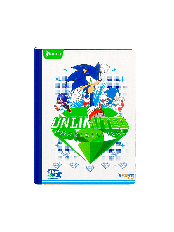 Cuaderno Cosido Norma X-Presarte Sonic 50 Hojas Cuadros 3
