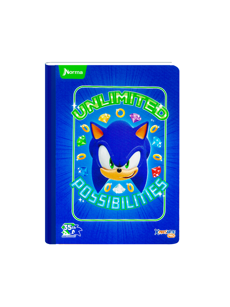 Cuaderno Cosido Norma X-Presarte Sonic 50 Hojas Cuadros 6