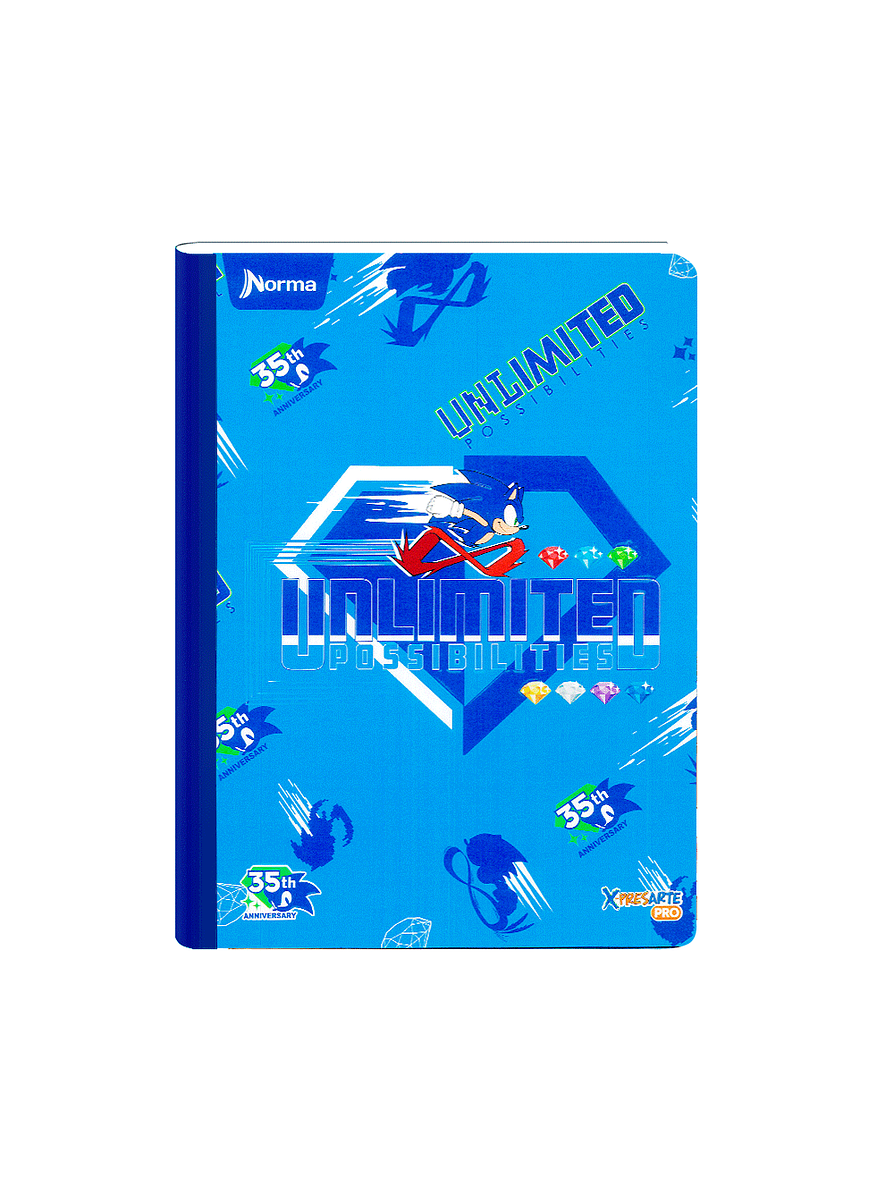 Cuaderno Cosido Norma X-Presarte Sonic 50 Hojas Cuadros 7
