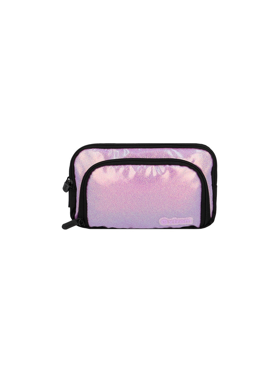 Cartuchera Xtrem Zip Art Negra/Lila 1
