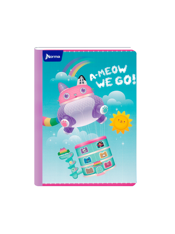 Cuaderno Cosido Gabby's DollHouse 100 Hojas Cuadros  3
