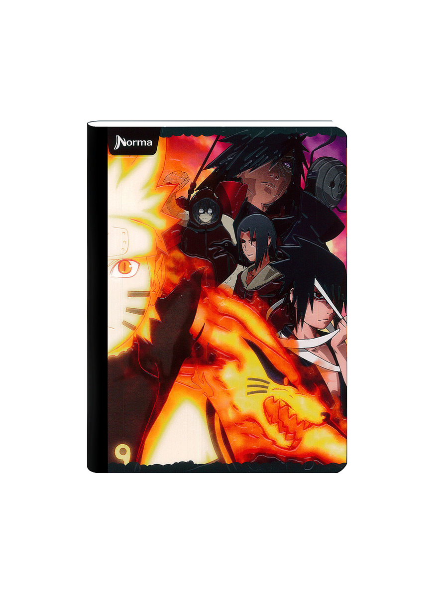 Cuaderno Cosido Naruto 50 Hojas Cuadros  2