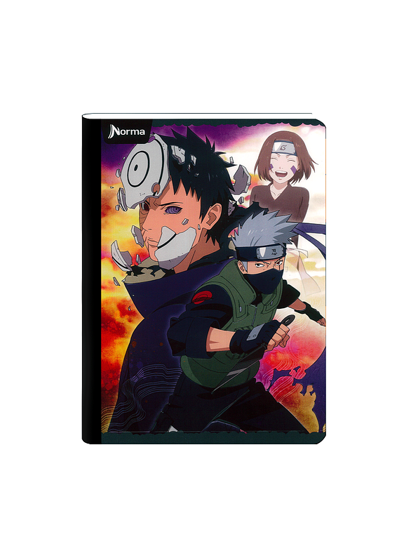Cuaderno Cosido Naruto 50 Hojas Cuadros  5