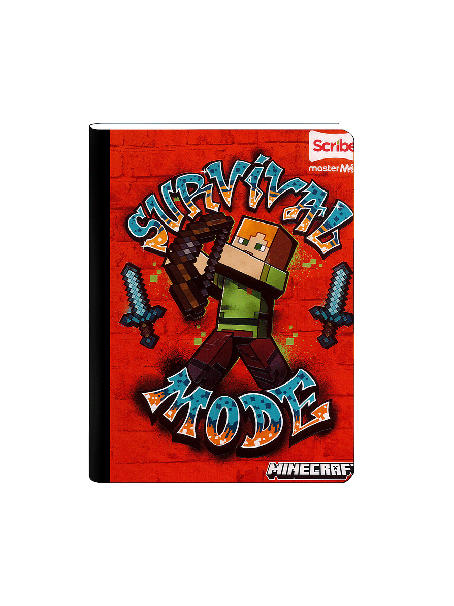 Cuaderno Cosido Minecraft 50 Hojas Cuadros  5