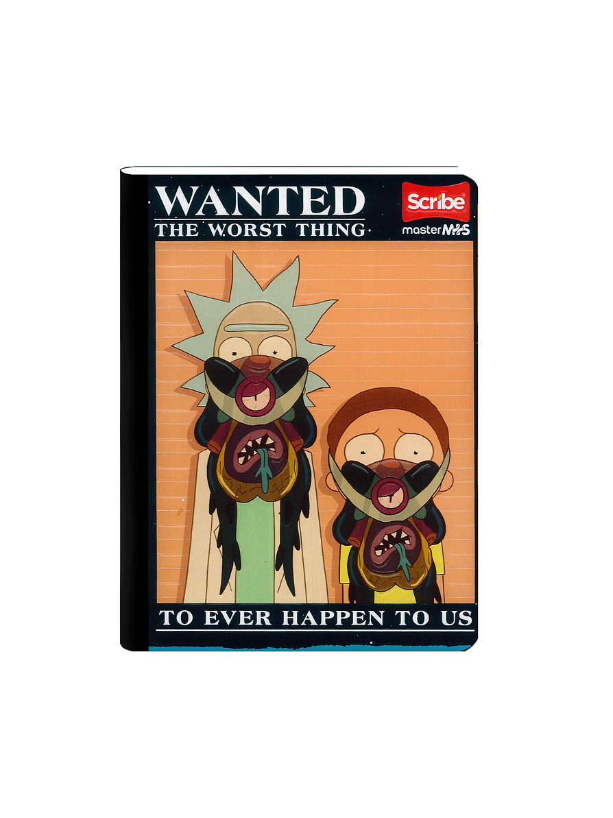 Cuaderno Cosido Scribe Ricky and Morty 100 Hojas Doble Linea 2