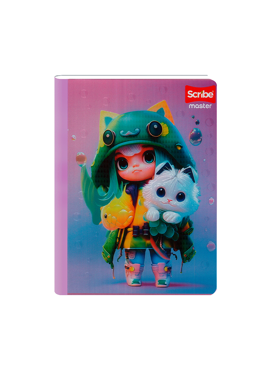 Cuaderno Cosido Master Mas Femenino 100 Hojas Cuadros 3