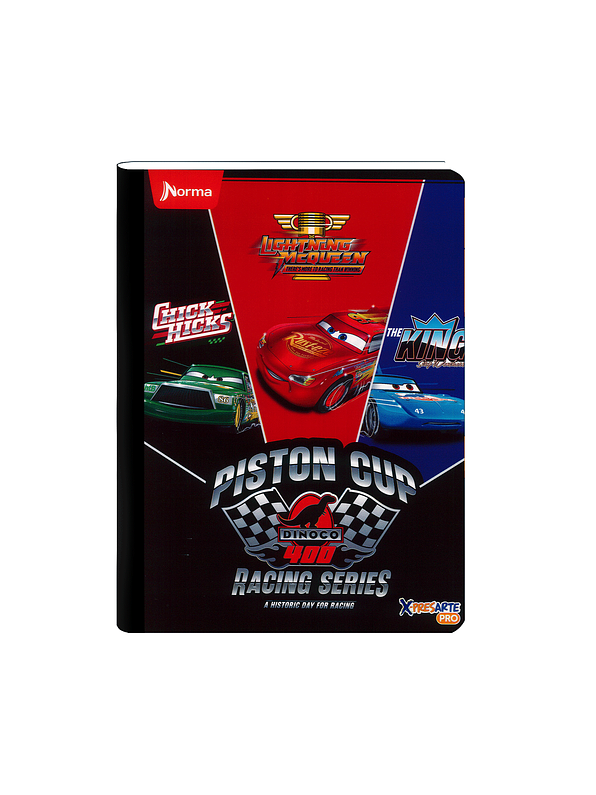 Cuaderno Cosido Norma Cars 50 Hojas Cuadros 3