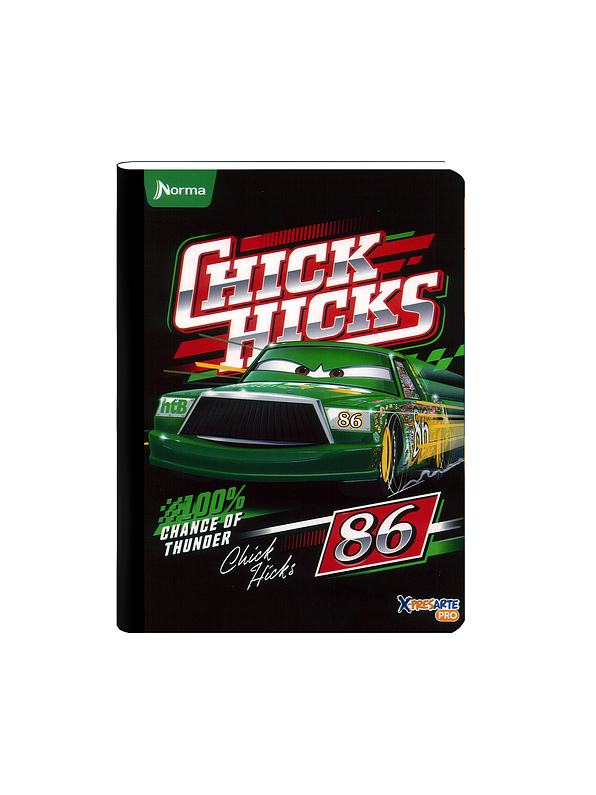 Cuaderno Cosido Norma Cars 50 Hojas Cuadros 6