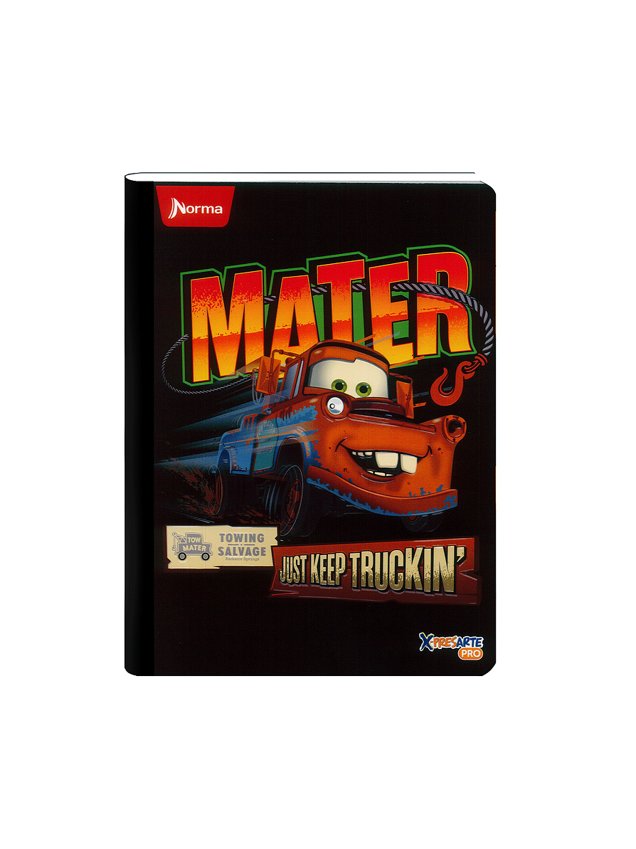 Cuaderno Cosido Norma Cars 50 Hojas Cuadros 7