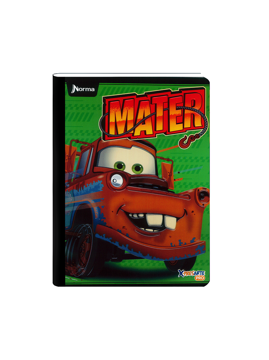 Cuaderno Cosido Norma Cars 50 Hojas Cuadros 8