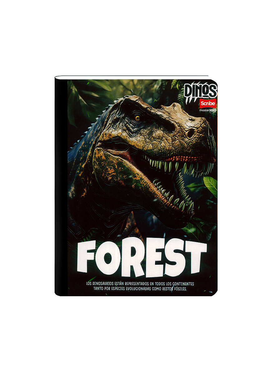 Cuaderno Cosido Scribe Dinos 100 Hojas Cuadros 3