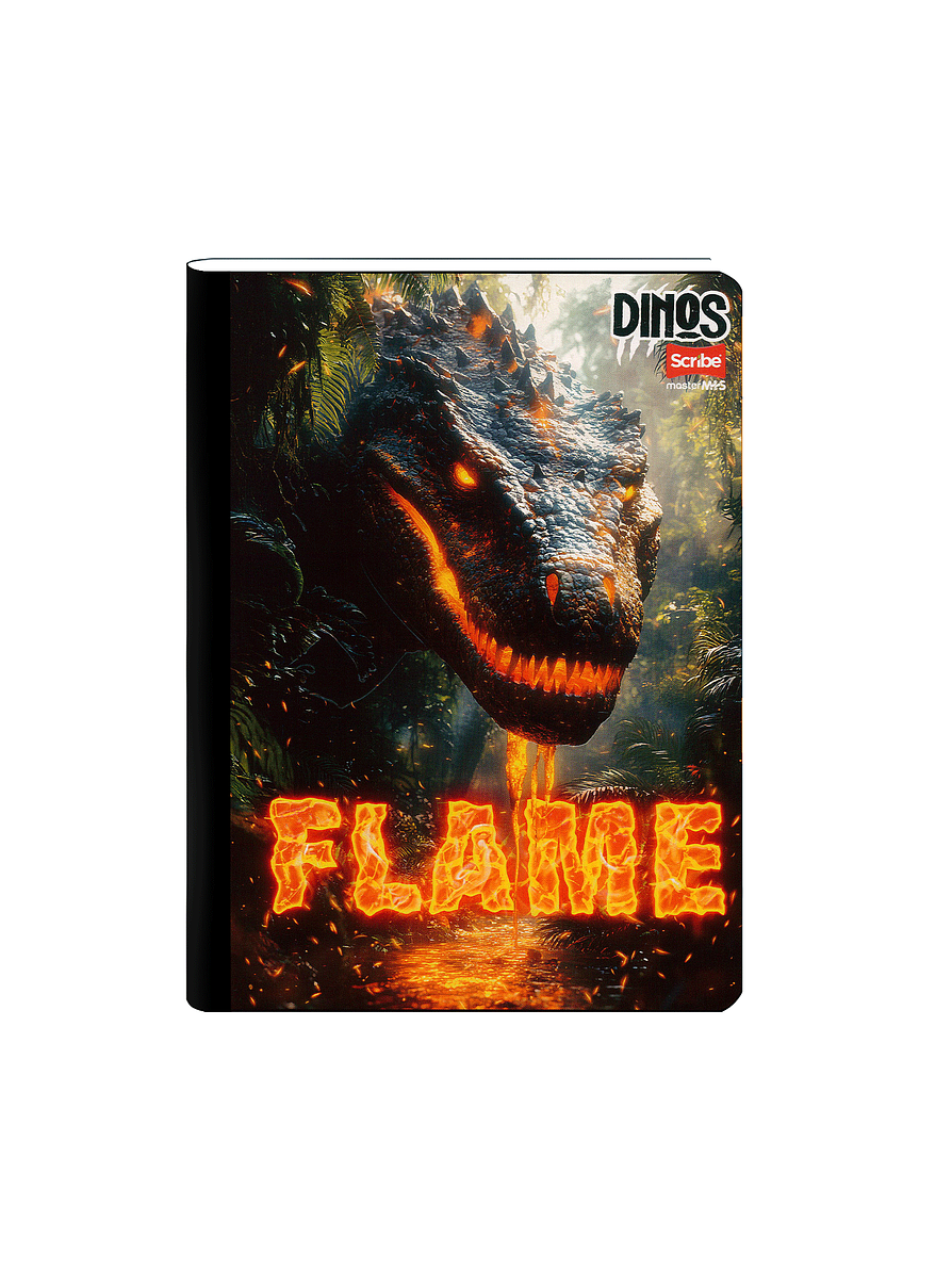 Cuaderno Cosido Scribe Dinos 100 Hojas Cuadros 1