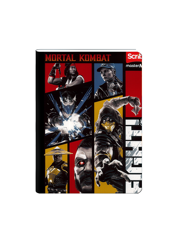 Cuaderno Cosido Scribe Mortal Kombat 50 Hojas Cuadros 1