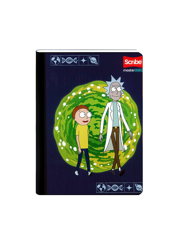 Cuaderno Cosido Rick And Morty 50 Hojas Cuadros  3