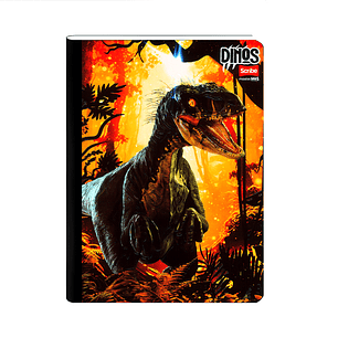 Cuaderno Cosido Dinos 50 Hojas Cuadros