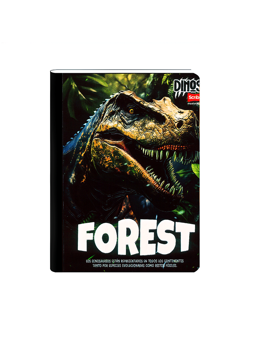 Cuaderno Cosido Dinos 50 Hojas Cuadros 4