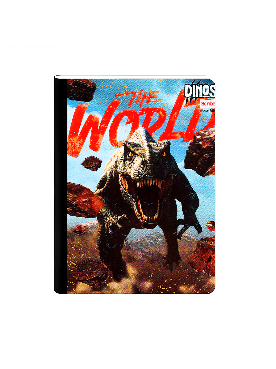 Cuaderno Cosido Dinos 50 Hojas Cuadros 5