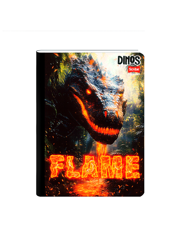 Cuaderno Cosido Dinos 50 Hojas Cuadros 6