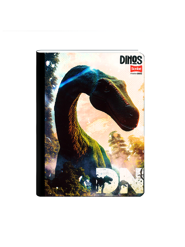 Cuaderno Cosido Dinos 50 Hojas Cuadros 7