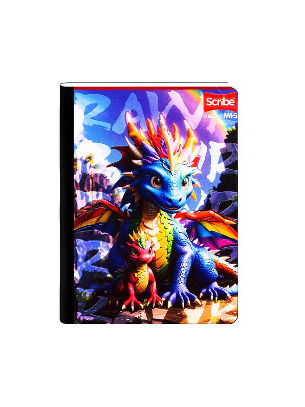 Cuaderno Cosido Scribe Dragones 50 Hojas Cuadros 5