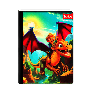 Cuaderno Cosido Scribe Dragones 50 Hojas Cuadros