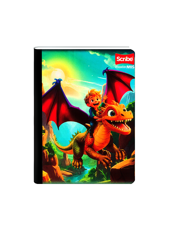 Cuaderno Cosido Scribe Dragones 50 Hojas Cuadros 2