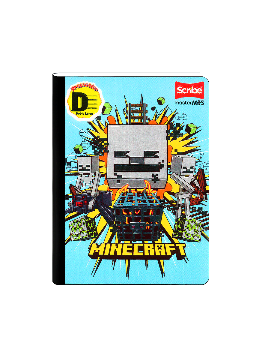 Cuaderno Cosido Minecraft 100 Hojas Doble Línea 1