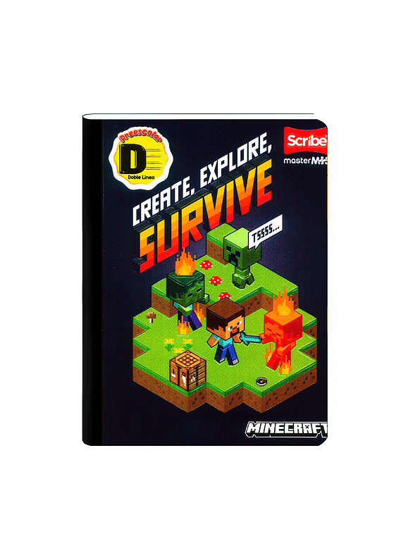 Cuaderno Cosido Minecraft 100 Hojas Doble Línea 4