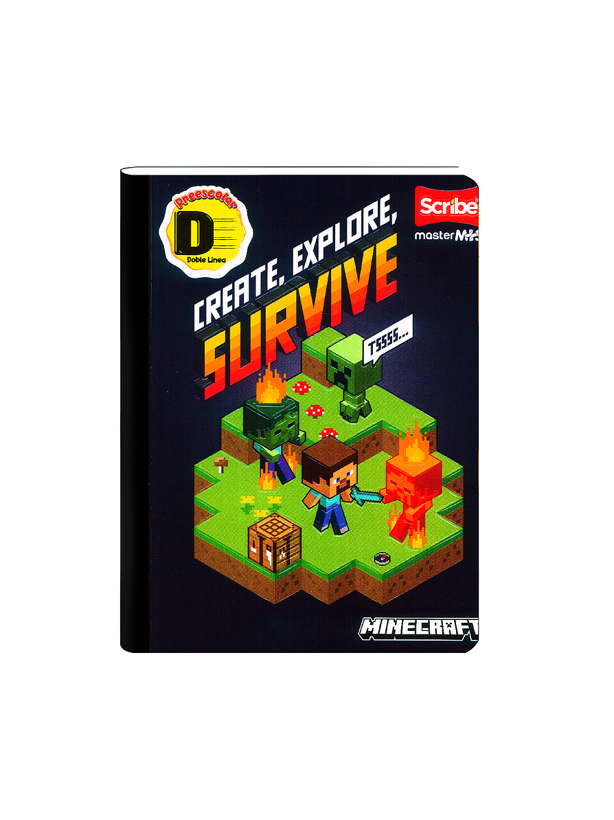Cuaderno Cosido Minecraft 100 Hojas Doble Línea 4