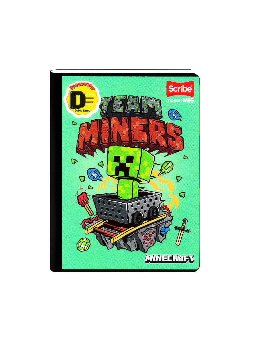 Cuaderno Cosido Minecraft 100 Hojas Doble Línea 5