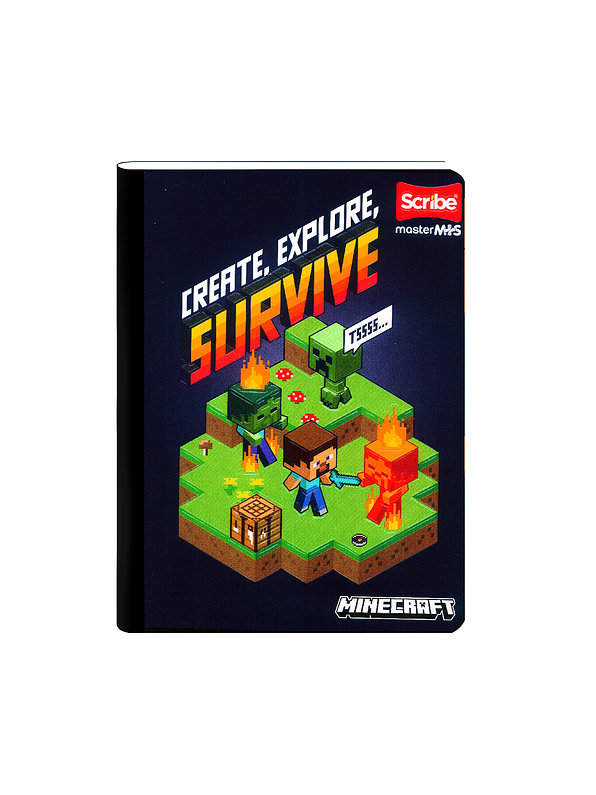 Cuaderno Cosido Scribe Minecraft 100 Hojas lineas 3